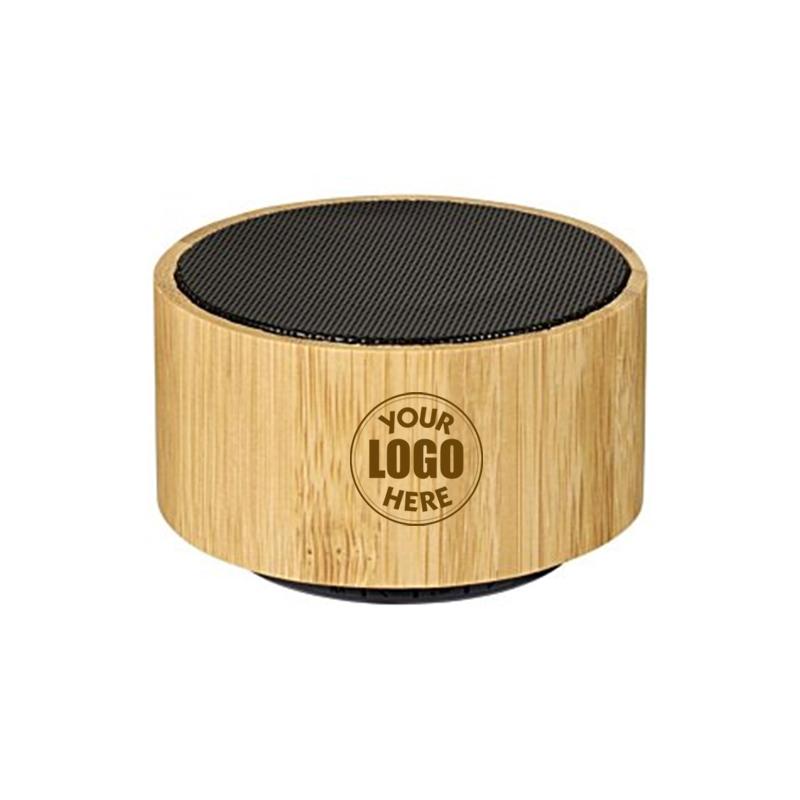 Bamboo Bluetooth Speaker with build-in Rechargeable Battery with logo